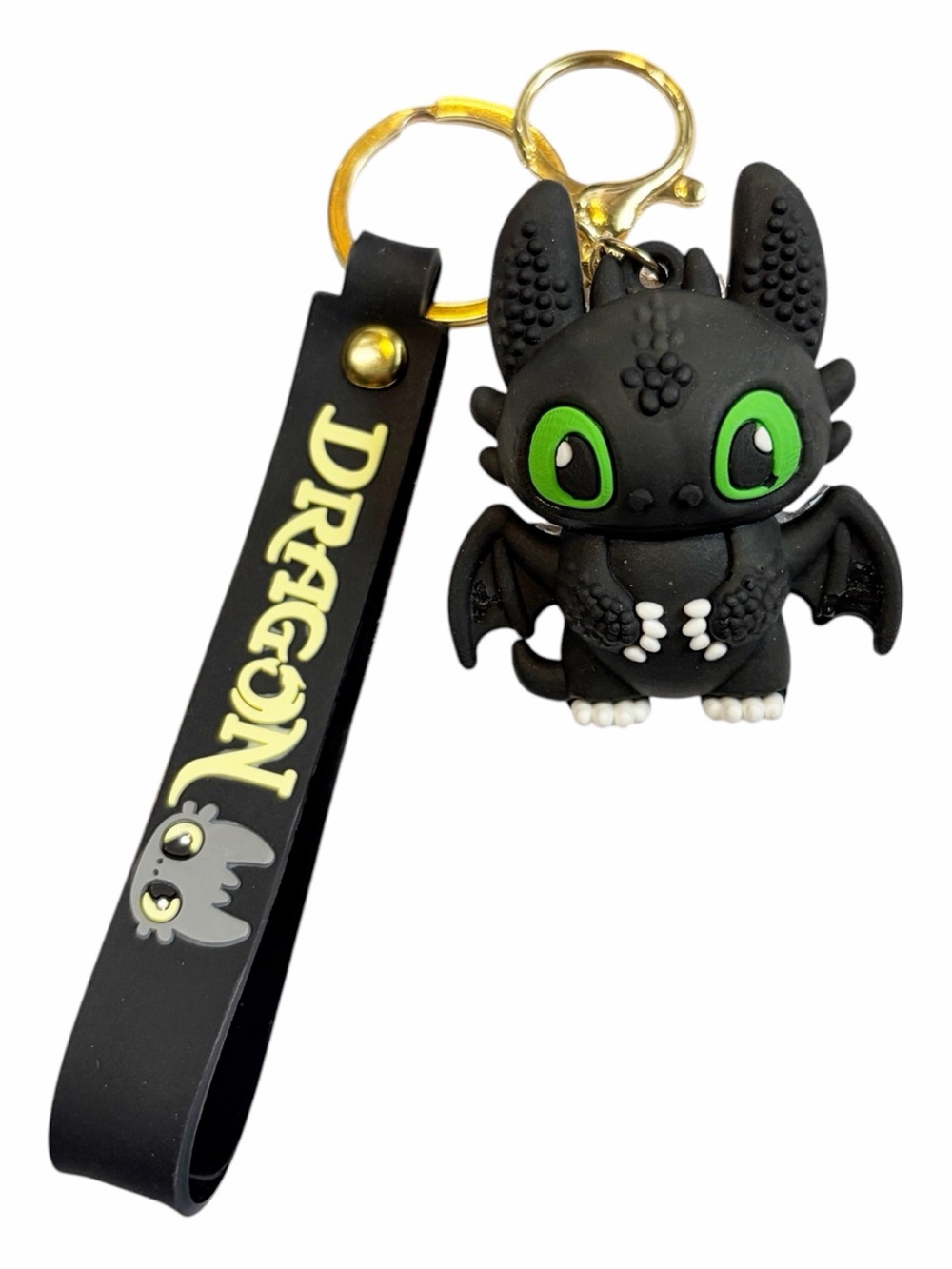 Toothless How to Train Your Dragon Silicone Keychain with Strap